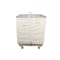 Steele Canvas Basket 20 BU Permanent Truck Natural Canvas w/Grey Vinyl - 3in Casters 9620CNATVGRYW3 - alternate 3
